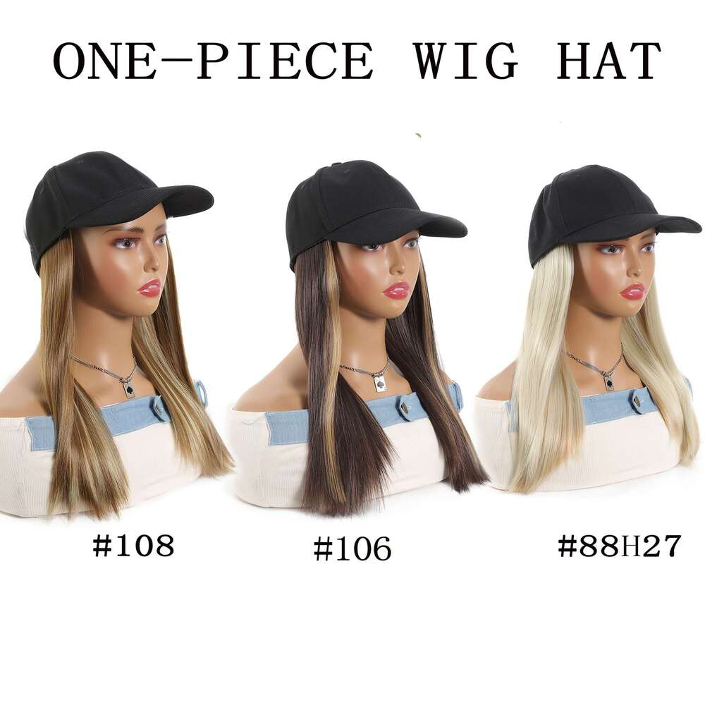 Connection Straight Hair Baseball Cap Adjustable Synthetic Beginner-Friendly Elegant Natural Appearance Suitable for Daily Use