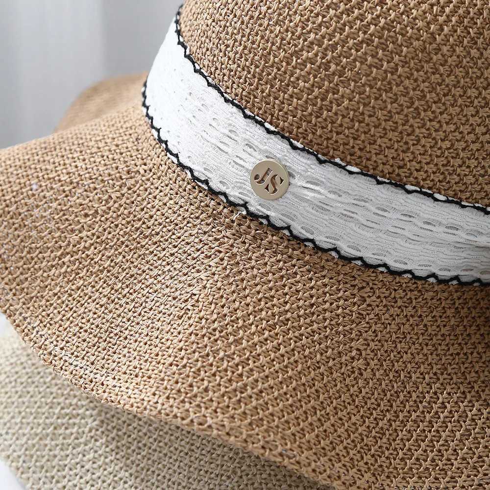 Womens 2025 Bow-trim Fisherman Hat Spring Summer Sunshade Foldable Travel Beach Sun Hat Holiday Fashion Accessories New W250602