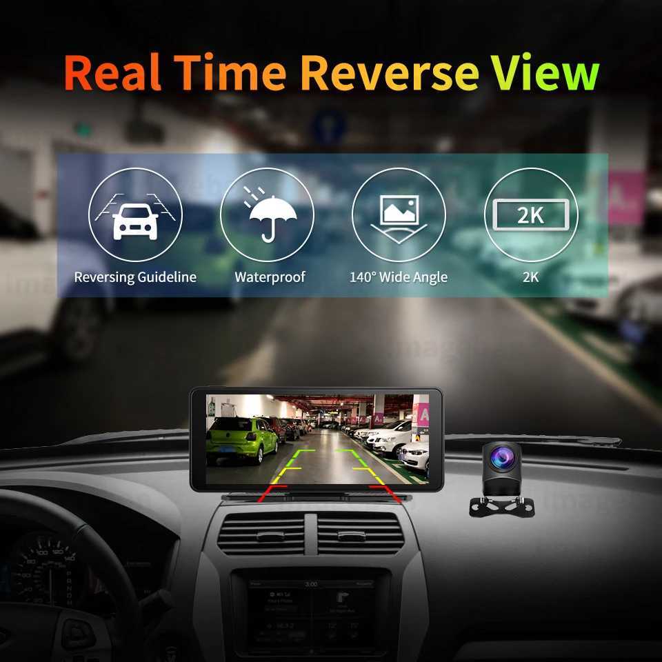 Car dvr Imagebon H686Pro 6.86 4K Wireless CarPlay Android Auto ADAS Dash Cam WiFi FM GPS Navigation Dashboard Car Rearview Mirror DVR R250529