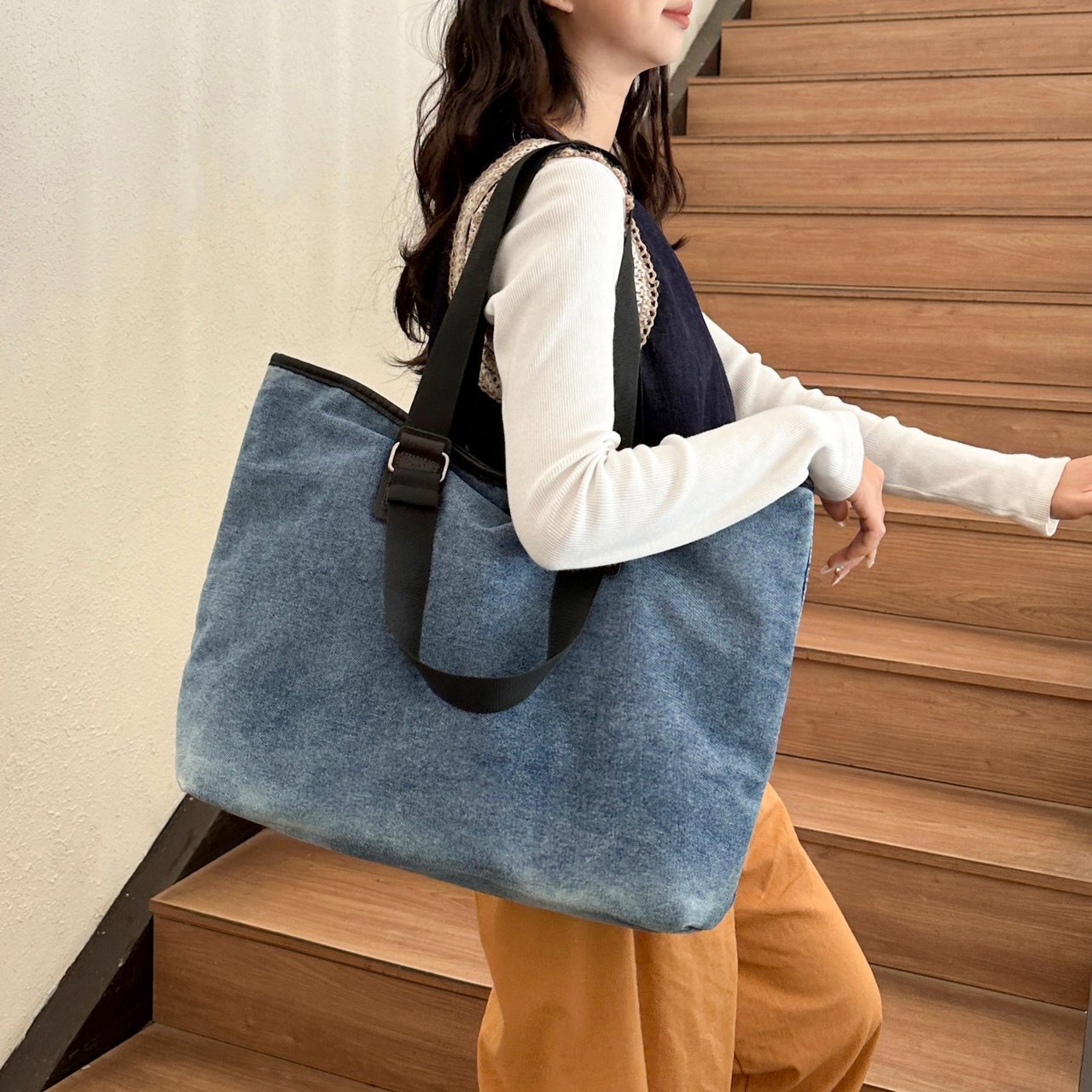 Korean Style Women's Single Shoulder Handbag Fashion Versatile Large Capacity Tote Trendy Travel Crossbody Bag Yoga Fiess