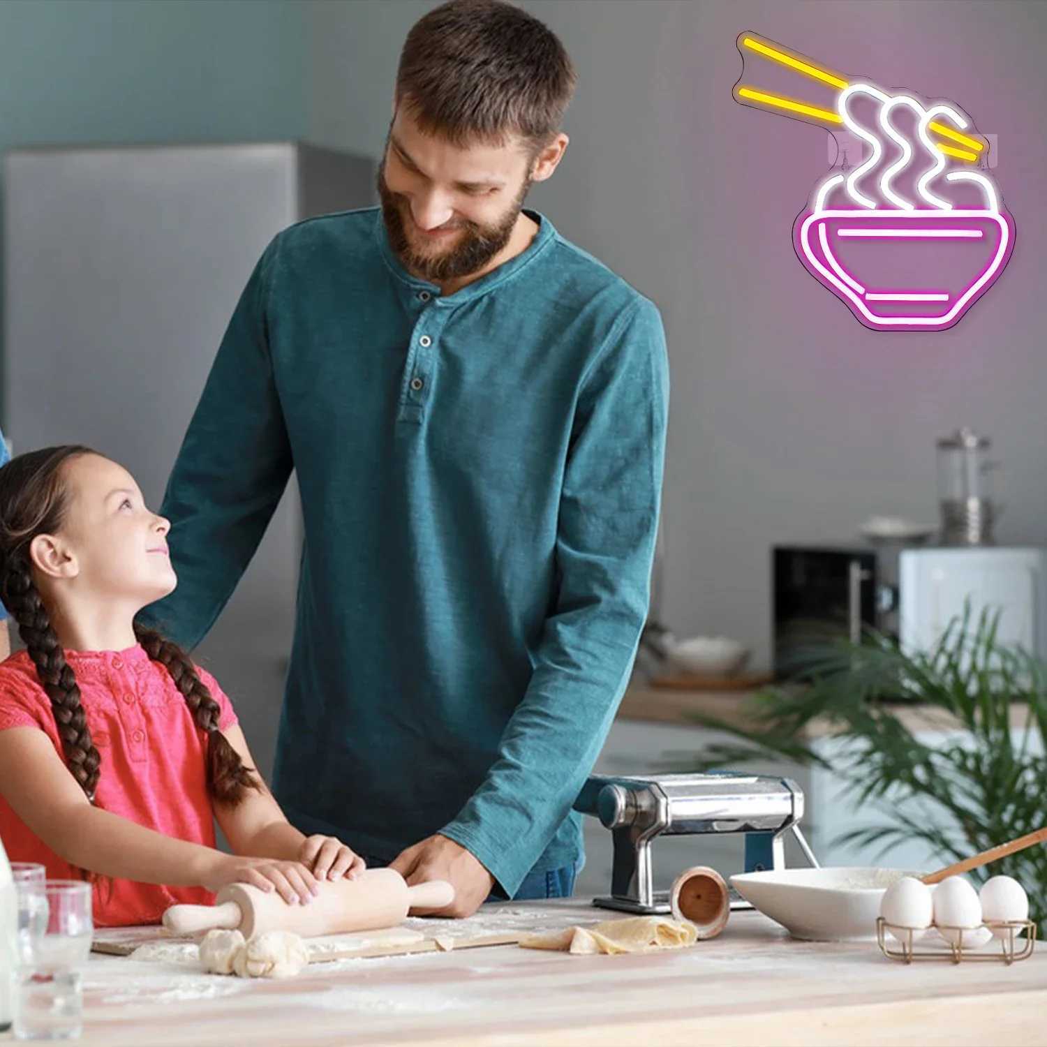 Ramen Neon Sign Wall Ramen Noodle Light Up Signs Restaurant Home Bar Kitchen Dining Room Cafe Cool Neon Custom Shop Decor XJ250602