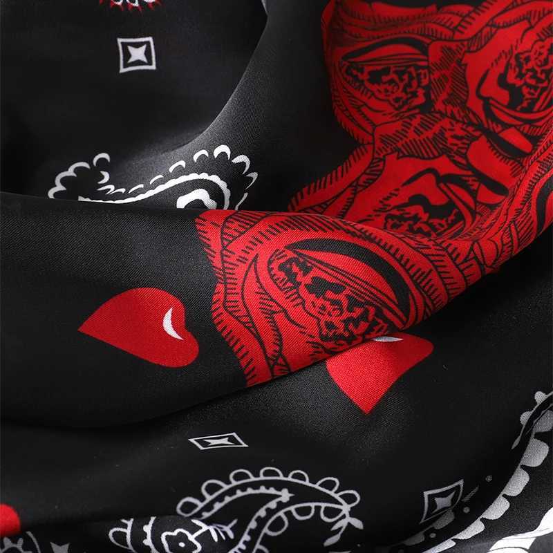 Luxury Brand Silk Shawl Square Scarf For Women Satin Hijab Fashion Wraps Neckerchief Female Hair Bands Ribbon Headband Bandana W250602