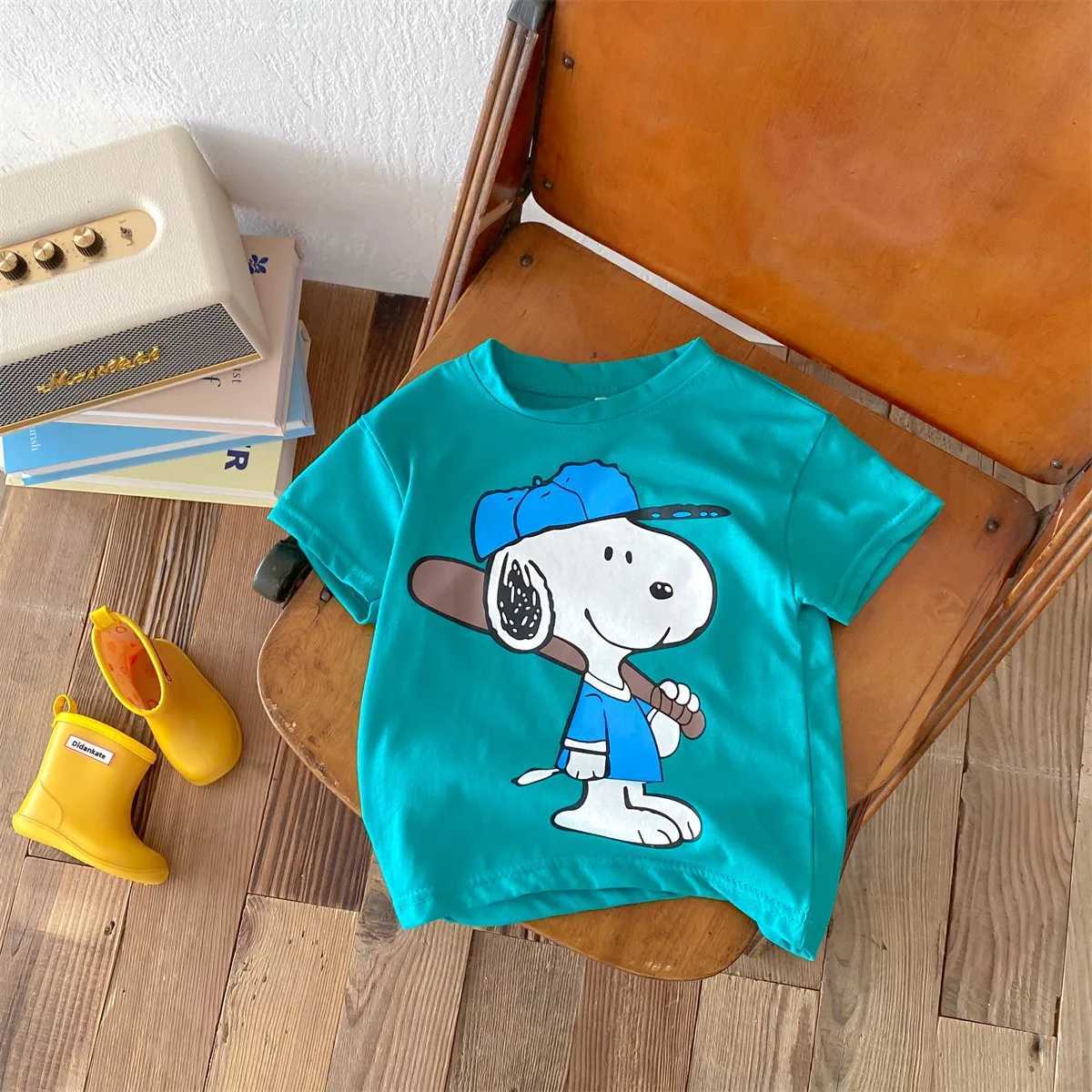2024 cartoon Kids Girls Clothing Summer Round Neck Loose Short Sleeves Cute Printed Top Comfortable T-shirt For Baby BoyT250603