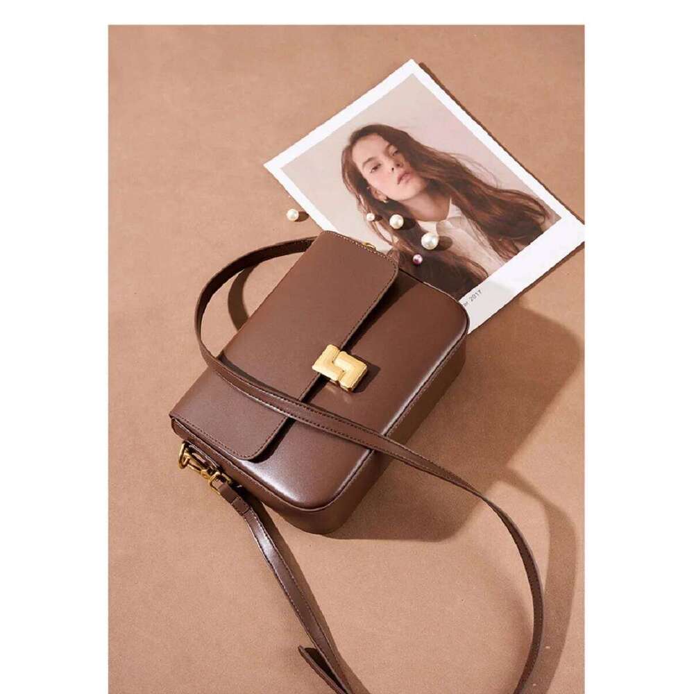 Genuine Leather Small Square For Women Crossbody High Quality Cowhide Fashion Women's Commuter Shoulder Bag