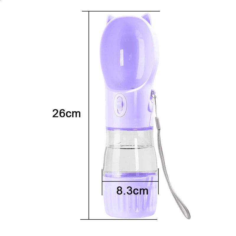 free shipping 2 in 1 Portable Dog Water Bottle For Small Big Dogs Cat Outdoor Leak-proof Puppy Drinking Bowl With Food Container Pet Feeder 250527