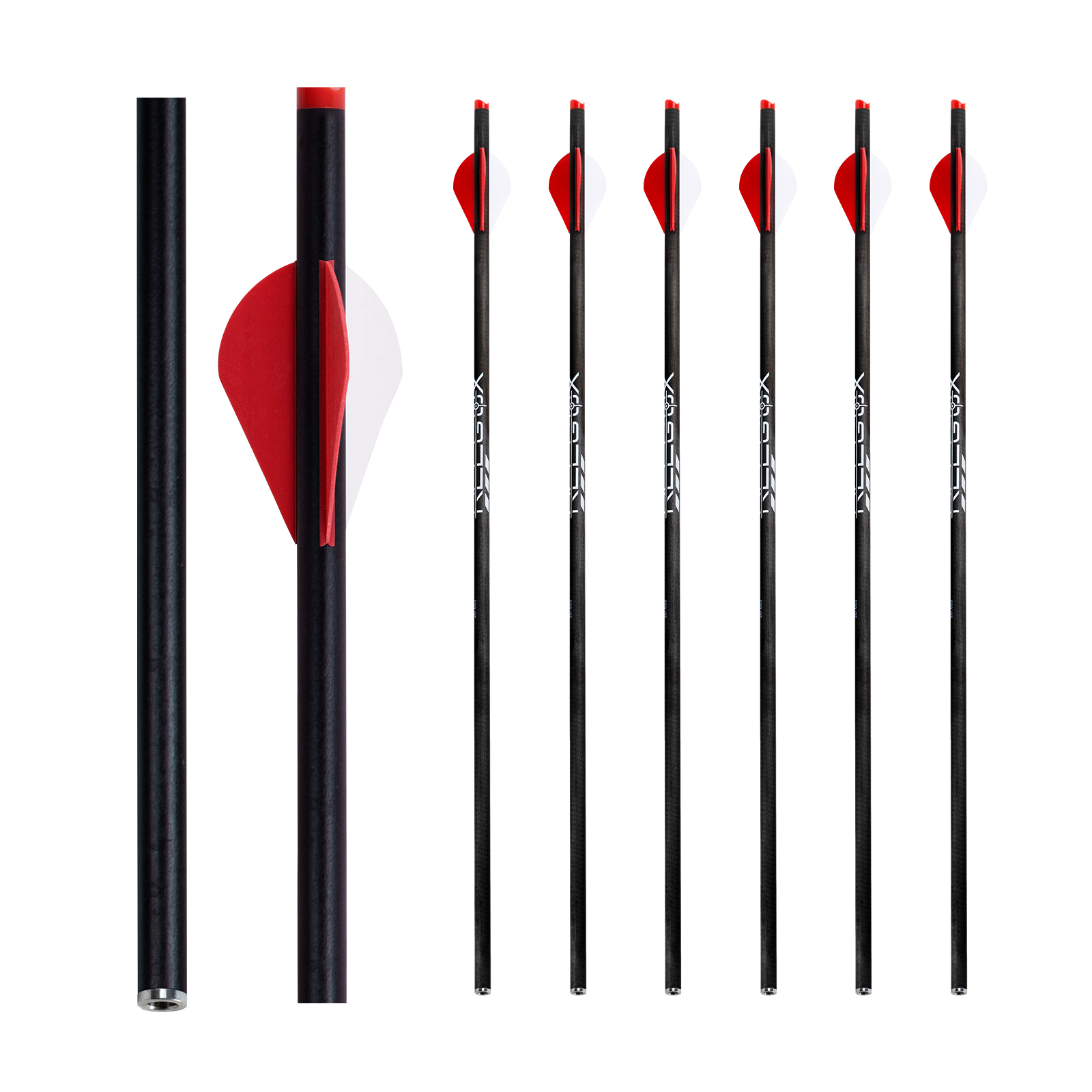 Crossbow Arrows 20 inch without Arrowheads Crossbow Bolts Hunting Carbon Arrows for Crossbow Half-Moon Nocks Archery Practice Training Arrows(Pack of 