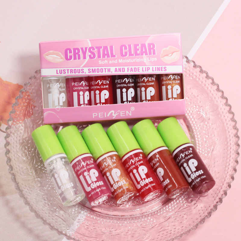 PEN EN Fat Lipstick 6-Pack Set Mirror Moisturizing Dull Lips Long-Lasting Full Lip Care Lip Balm