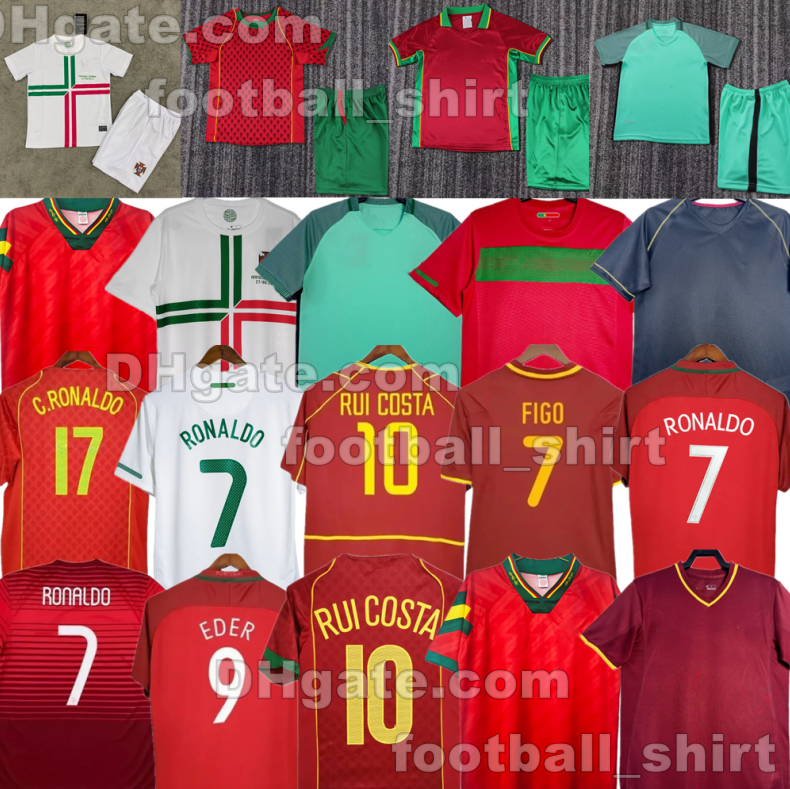 1998 1999 Retro Portugal RONALDO classic soccer jerseys 2000 2002 2004 2006 2012 16 18 PAULETA RUI COSTA FIGO J.MOUTINHO NANI PEPE QUARESMA Portugieser football shirt