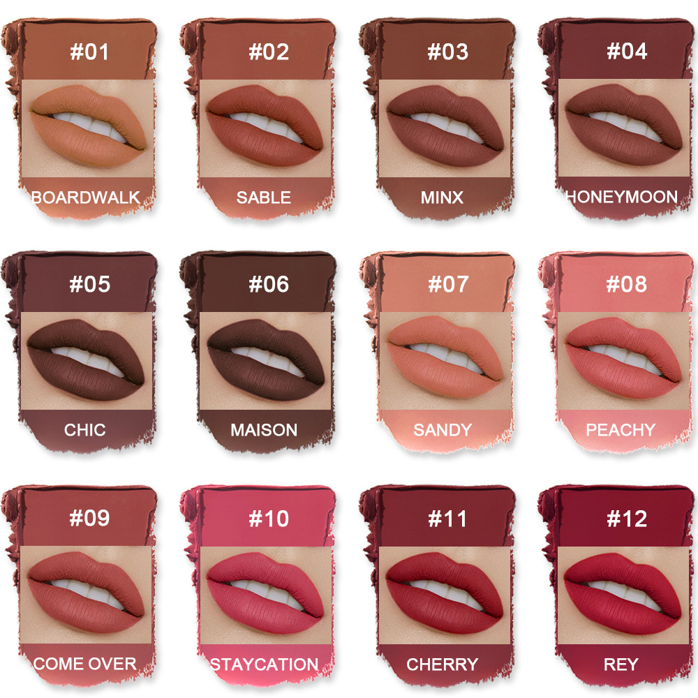 Velvet Matte Lipstick With A Fogged Finish Non-fading Waterproof Long-lasting And Non-stick Cup Lipstick