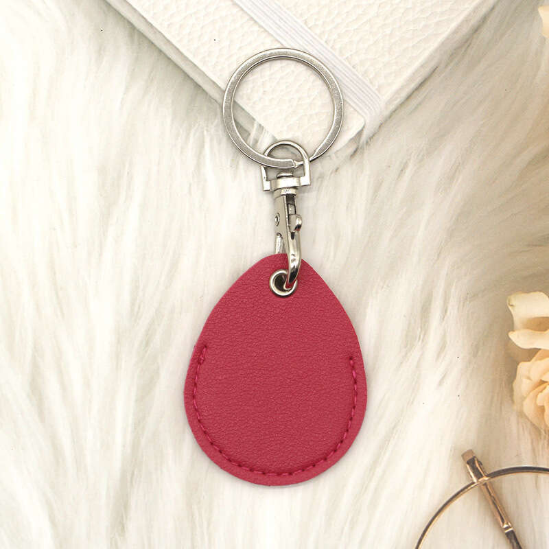 Control Rectangular Water Drop Shape Keychain Community Access Protector Square Elevator Leather Card Holder