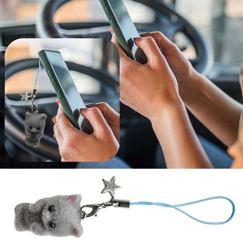 17 Styles Phone Ornament Cellphone Chain Keyring Bag Pendant 3D Keychain for Bag Purse Phones Earphones and Keychains XJ250602