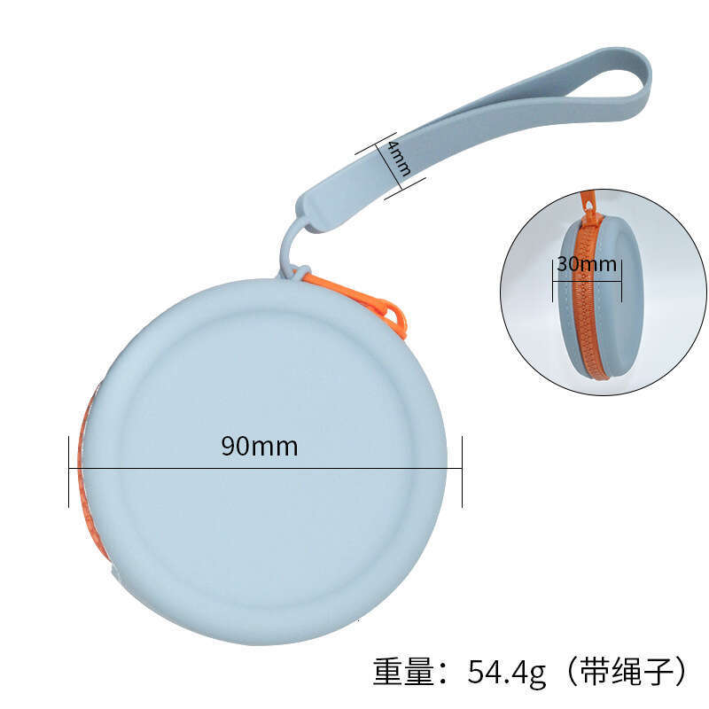 New Round Coin Purse Portable Data Cable Waterproof Bag Earphone Jewelry Silicone Storage Pouch