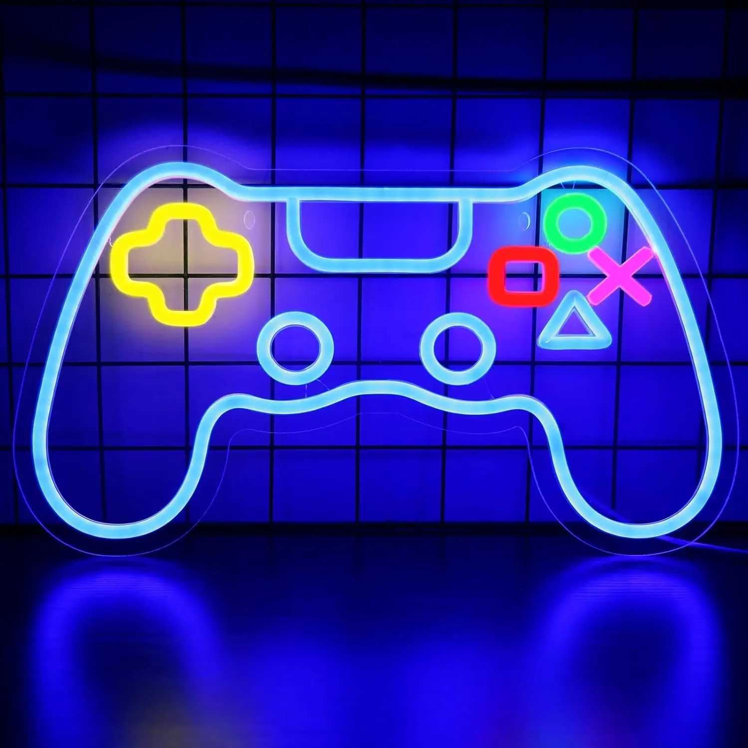 Gamer Neon Gamepad Shape Neon Gaming Sign for Boys Room Dimmable LED Game Controller Neon USB Powered Colored Room Decoration XJ250602