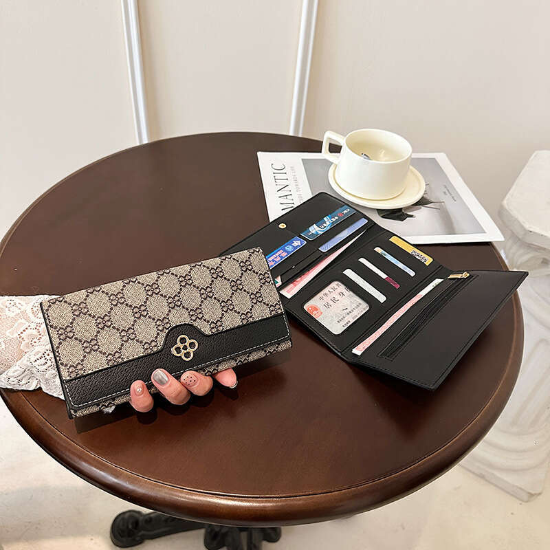 Large Capacity Multi-Card Slot Women's Printed Long Classic Short Wallet