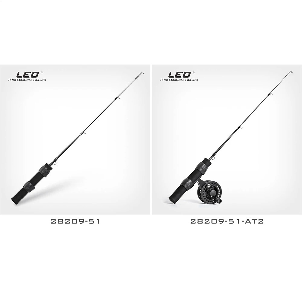 LEO 51cm Fishing Rod Reel Combo Portable Set Ultrashort Antiskid Grip Tackle Pesca Fisherman Gear 250530
