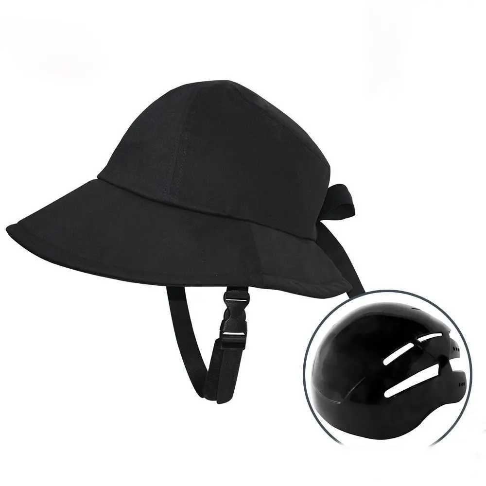 New Hot Bicycle Helmet Hat Shaped Helmet Fishing/Sun Hat Cyclist Helmet Hat Type Helmet Cap Women Wide Brim Anti-Collision Cap W250602