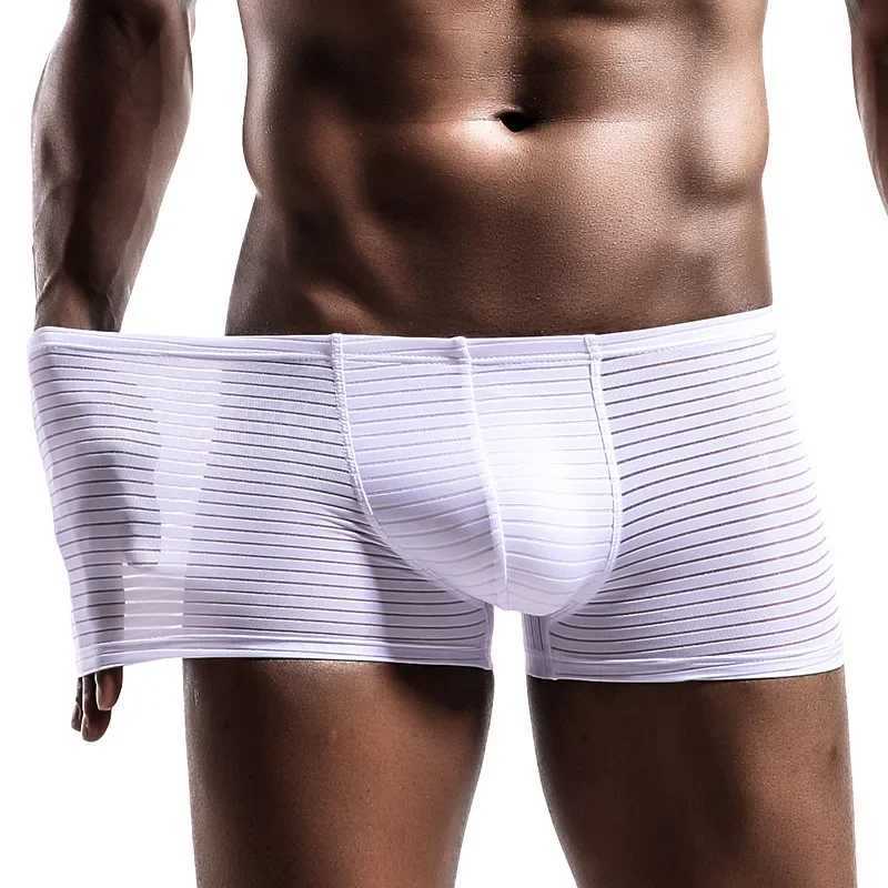 Men Total Support Pouch Boxer Briefs Mesh Comfortable Cooling Moisture Wicking Underwear Breathable Elastic Waistband Underpant W250603