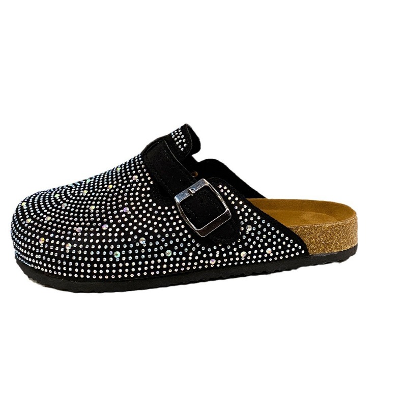 Crystal Chunky Sandals Outdoors Slippers Designer Shoes Summer Clogs Woman House Slipper Pantofle Luxury Slides Med Flip Flops Beach Flat Heels Free S