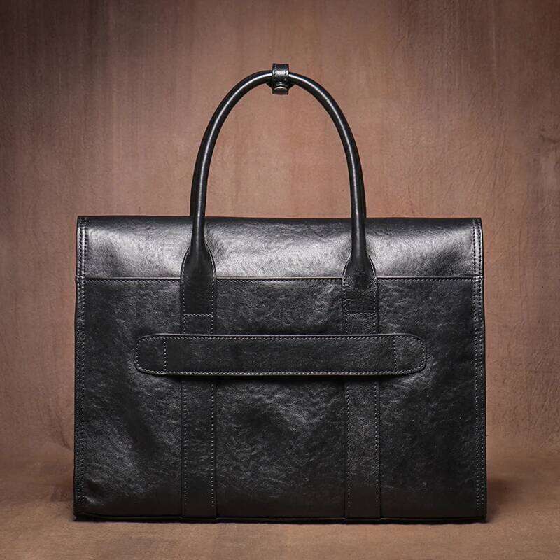 GURO Genuine Leather Handbag Men Higher Quality Natural Cowhide Executive Briefcase Daily Business Office File Laptop Bag
