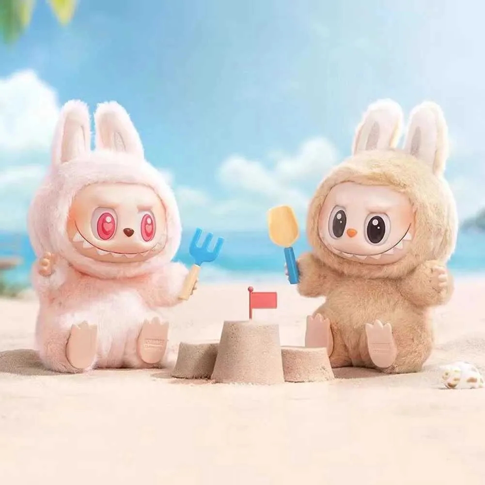 Labubu Blind Box Monsters Sitting Down Par Series Heartbeat Macaron Doll Kai Guessing Bag Pattern Bag Keychain Series Decoration