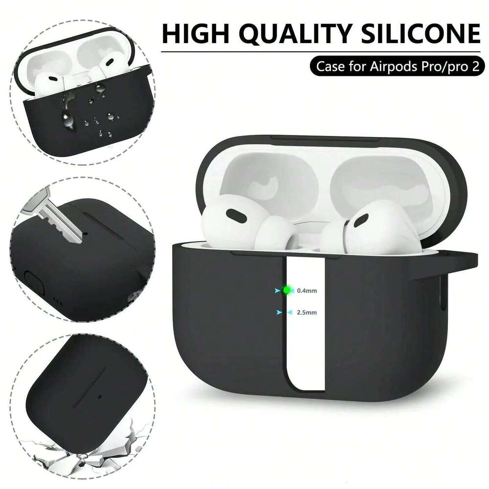 Earphone Case for Pro2 Cleaner Kit Soft Silicone Protective with Hook Wirless Headphones Cover