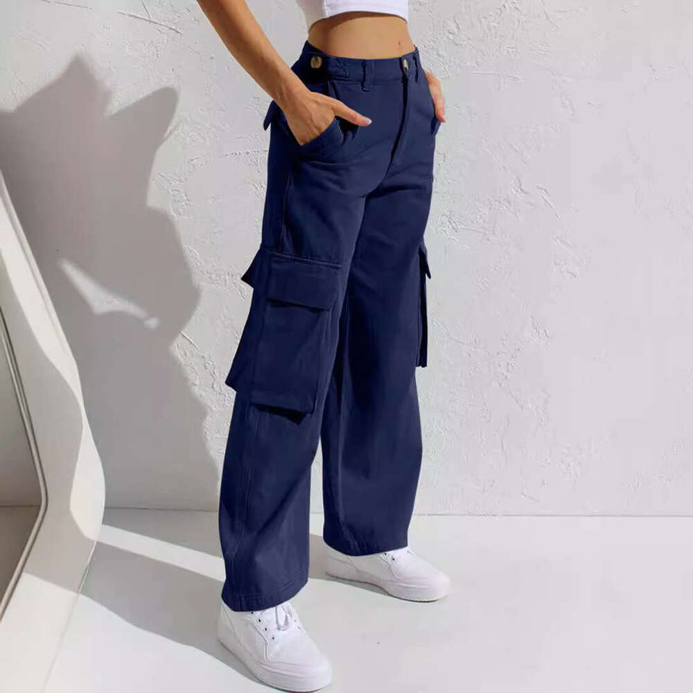Multi-Pocket Cargo Jeans For Women B5