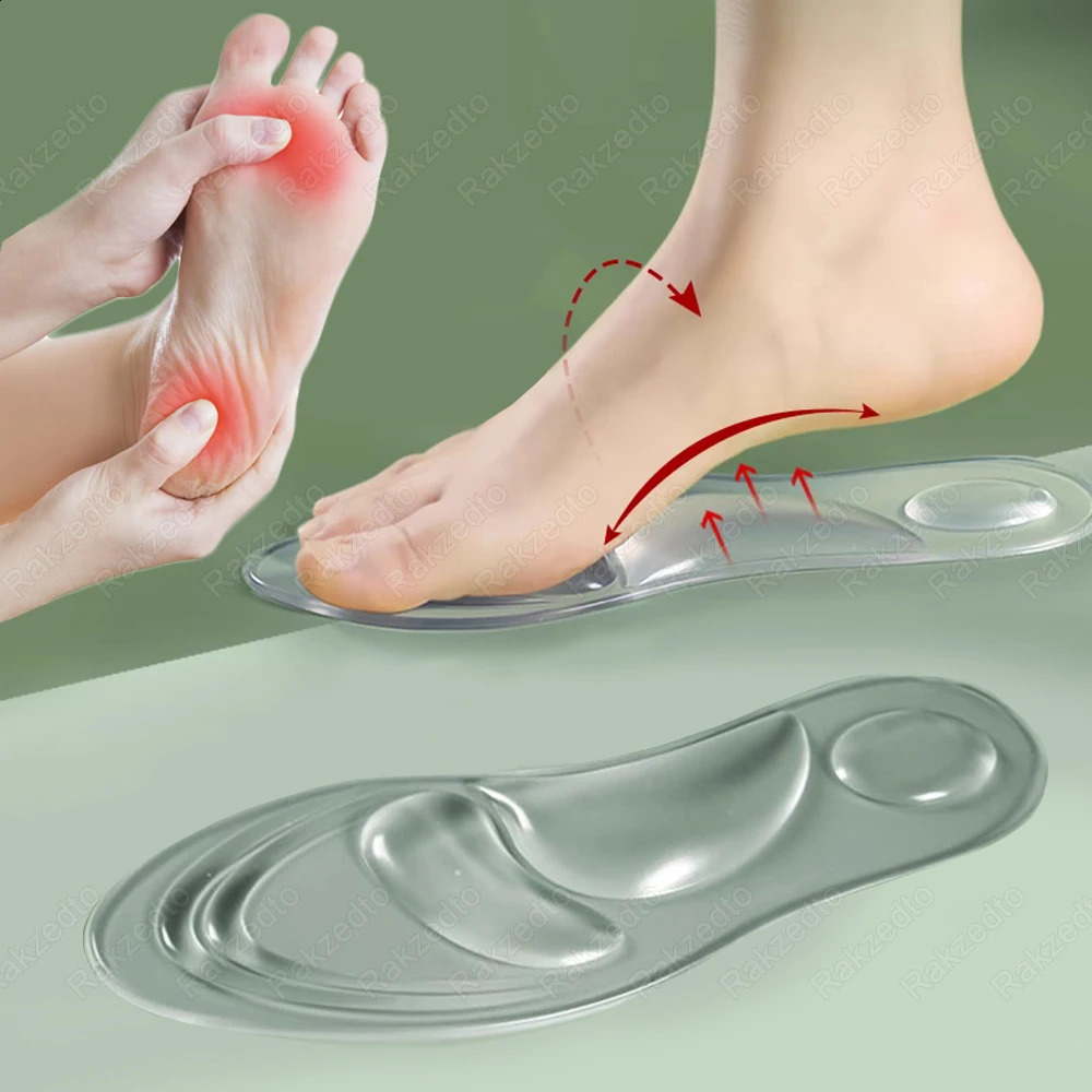 Silicone Orthopedic Insoles for Shoes Women FlatFoot Arch Support Insoles for Plantar Fascitis Foot Massage Gel Shoe Pad 250528