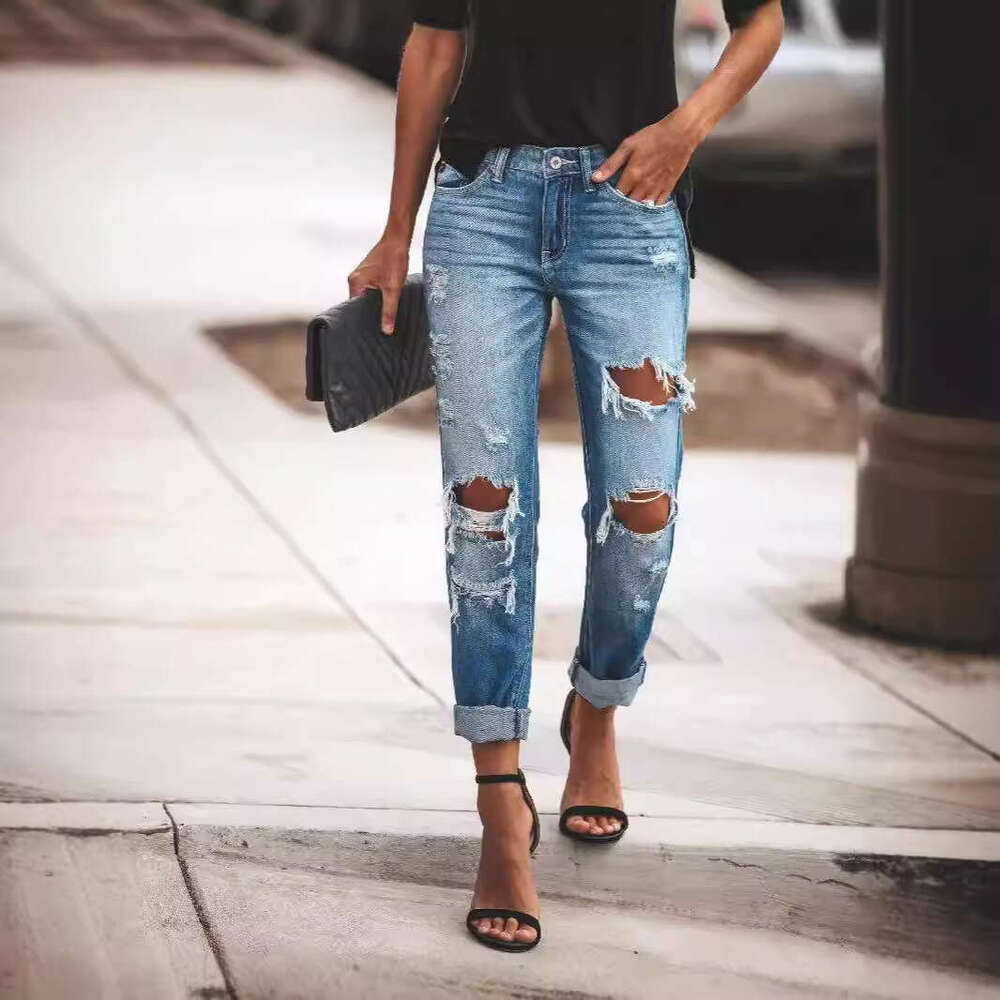 Fashion Slim Fit Jeans For Women Ladies B5