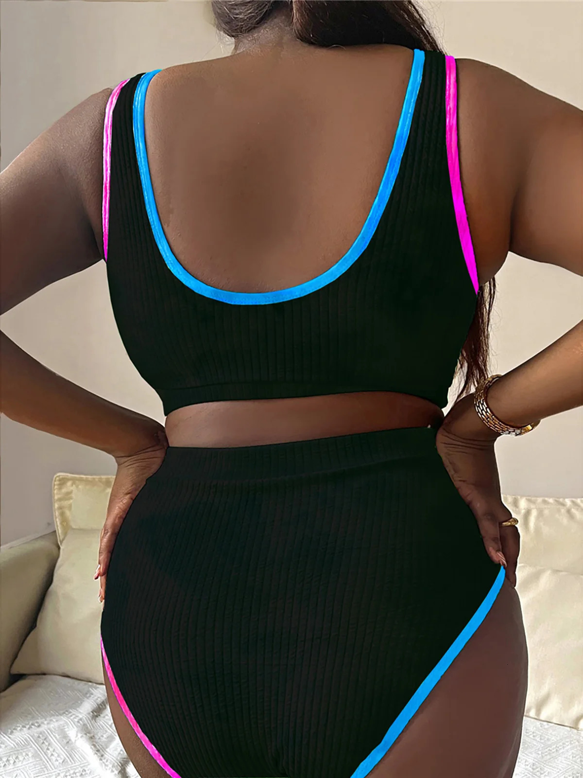 0XL 4XL Tie Dye Bikini Large Size Swimwear Plus Women Swimsuit Female Twopieces set Bather Bathing Suit K5948 250528Z