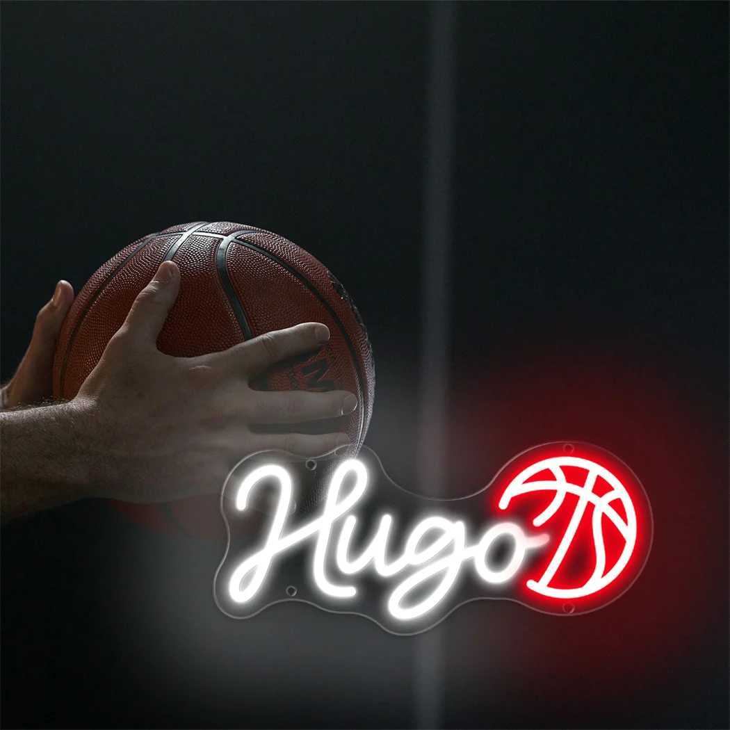 Custom Basketball Neon Sign USB Powered Adjustable LED Brightness Customizable Design for Gift Birthday Custom Neon Signs XJ250602