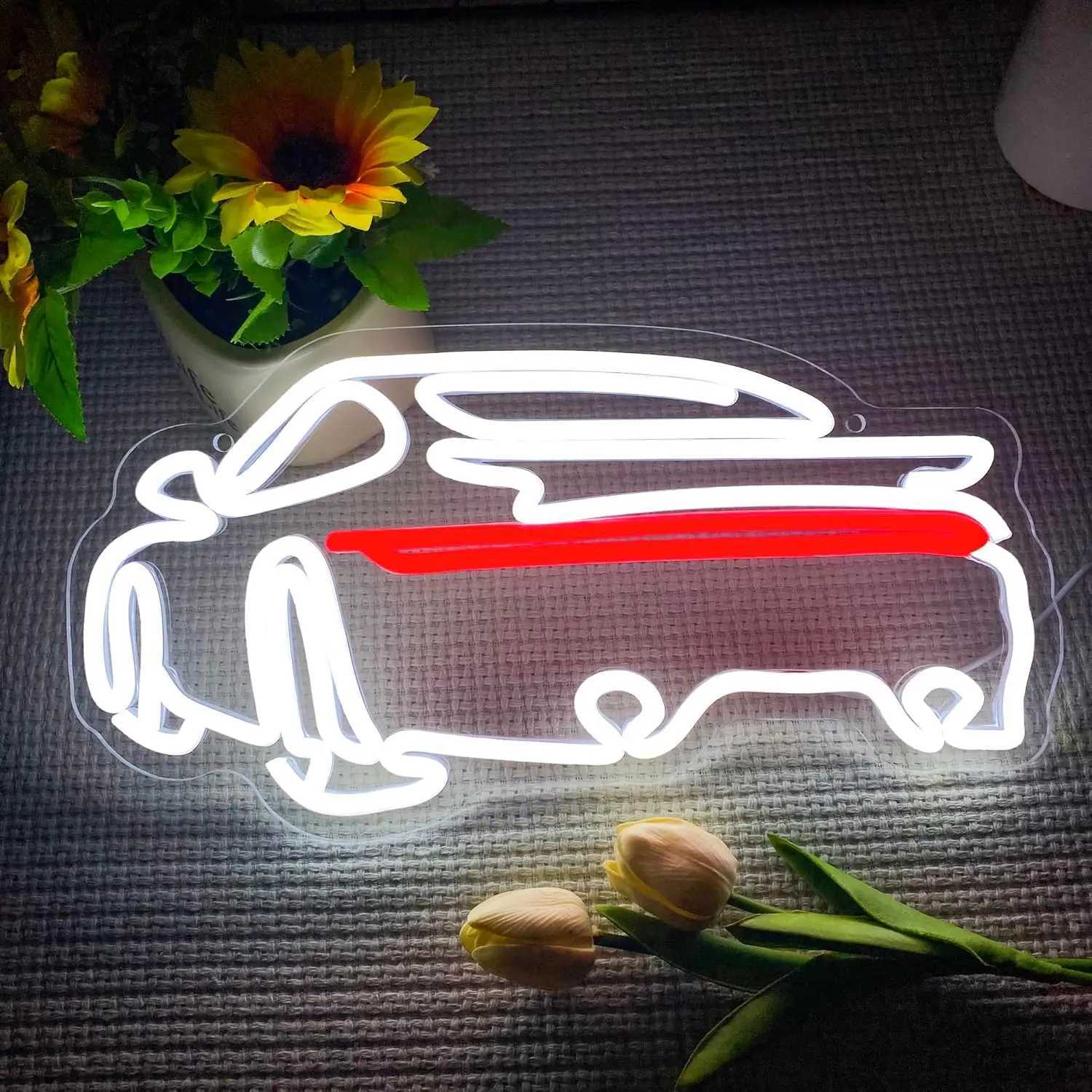 Sports Car USB Powered LED Neon Sign Dimmable Neon Light Wall Decor for Room Garage Decor Party Birthday Handmade Gift Pub Cave XJ250602
