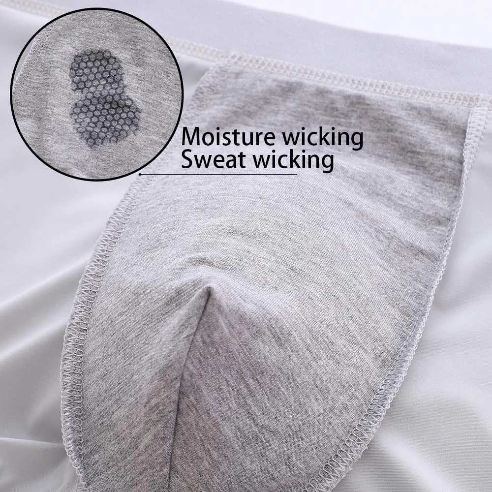 4Pcs Mens Boxers For Soft Touch Sexy Mens Underwear U Pouch Design Ice Silk Mens Underwear Plus Size Boxers W250603