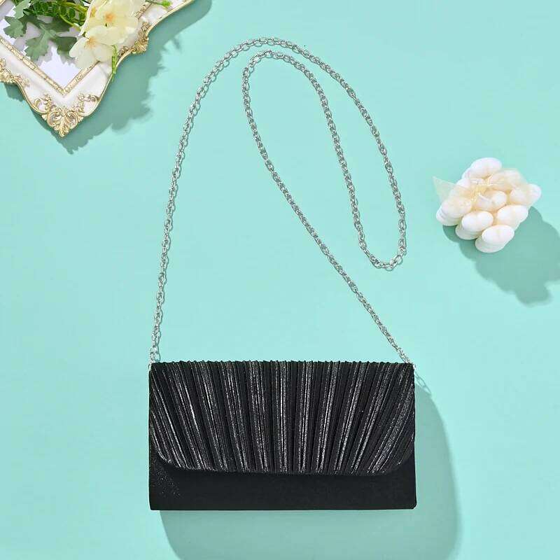 pleated shoulder New casual simple crossbody women's senior sense dinner dress full hand wedding lady gift bag