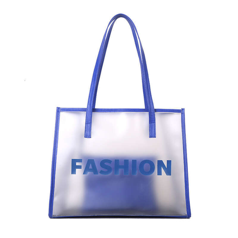 Women's Fashion Large Capacity Transparent Mother-Daughter New Trendy Summer Jelly Bag Single Shoulder Tote Handbag