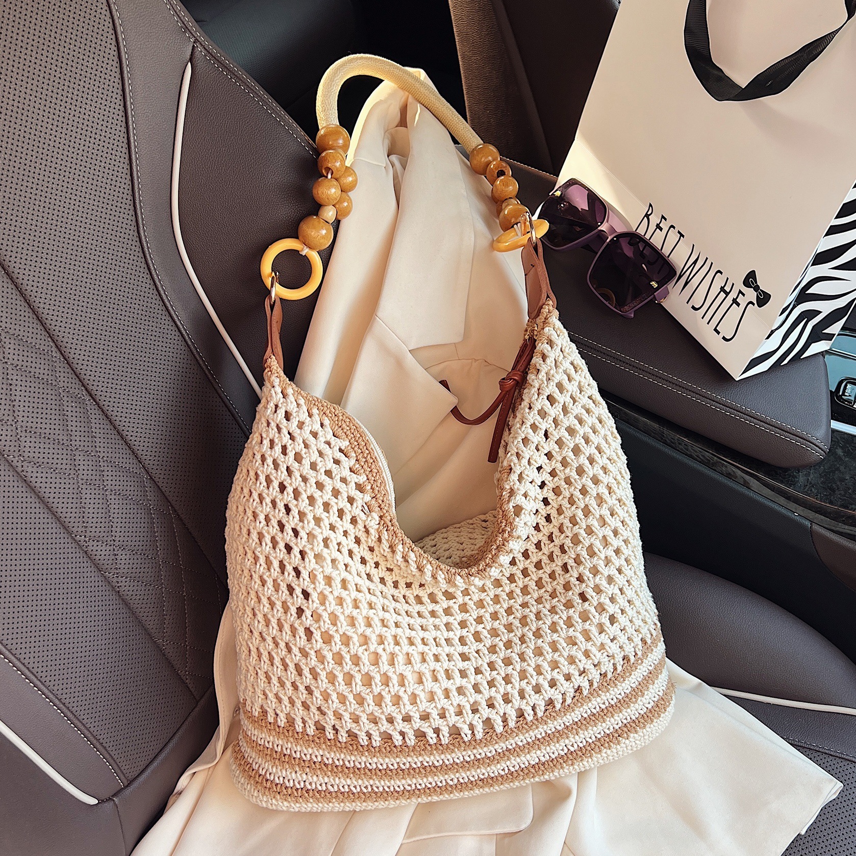 designer Beach Vacation Lazy Style Woven Bag for Women 2025 Summer New Large Capacity Versatile Straw Tote Bag