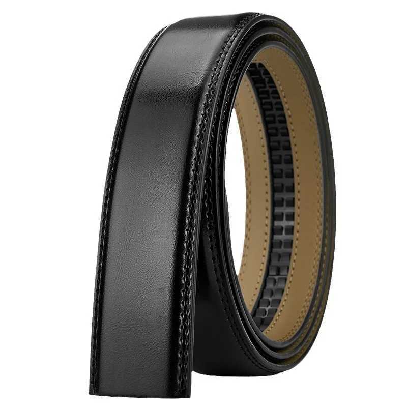 115 125 135 145cm Men Genuine Leather Belts Without Buckle Belt No Buckle Cowskin Luxury Belt Black Brown Belts for Women XJ250602
