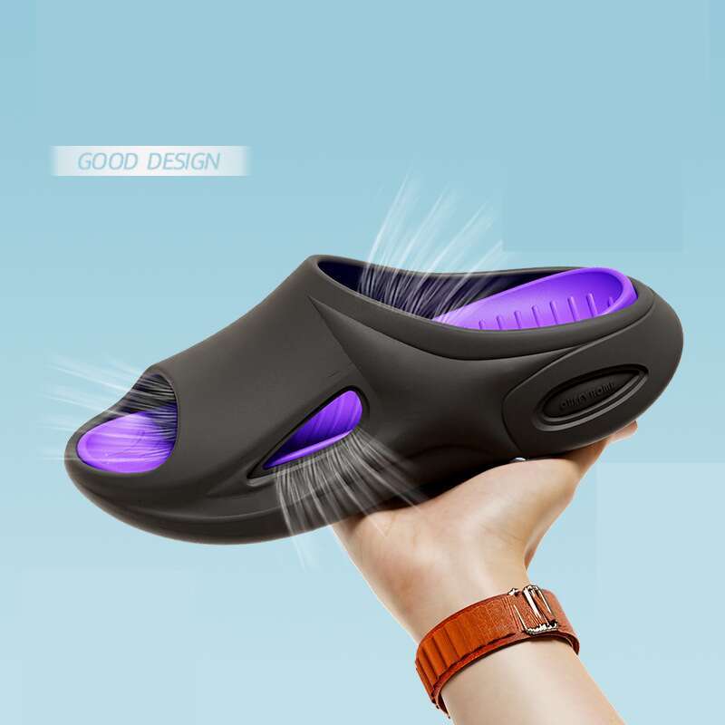 2025 new summer thick soled slippers, odorless, non slip, suitable for outdoor wear women's sandals, casual and comfortable men's and women&