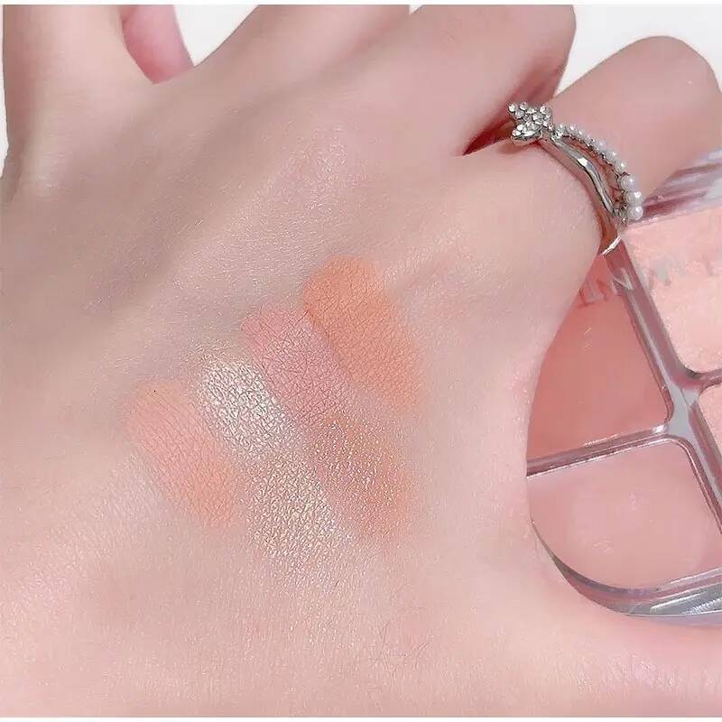 Korean 6-color Eye Shadow Multi-function Powder Blusher Eyeliner Matte Pearl Light Brightening Makeup Comprehensive Plate