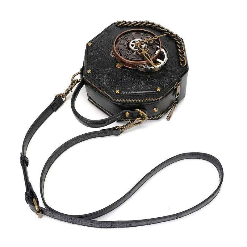 Steampunk Single Shoulder Vintage Women Handbags Gothic Messenger Crossbody Bag Ladies Rivet Top-Handle Bags Pack