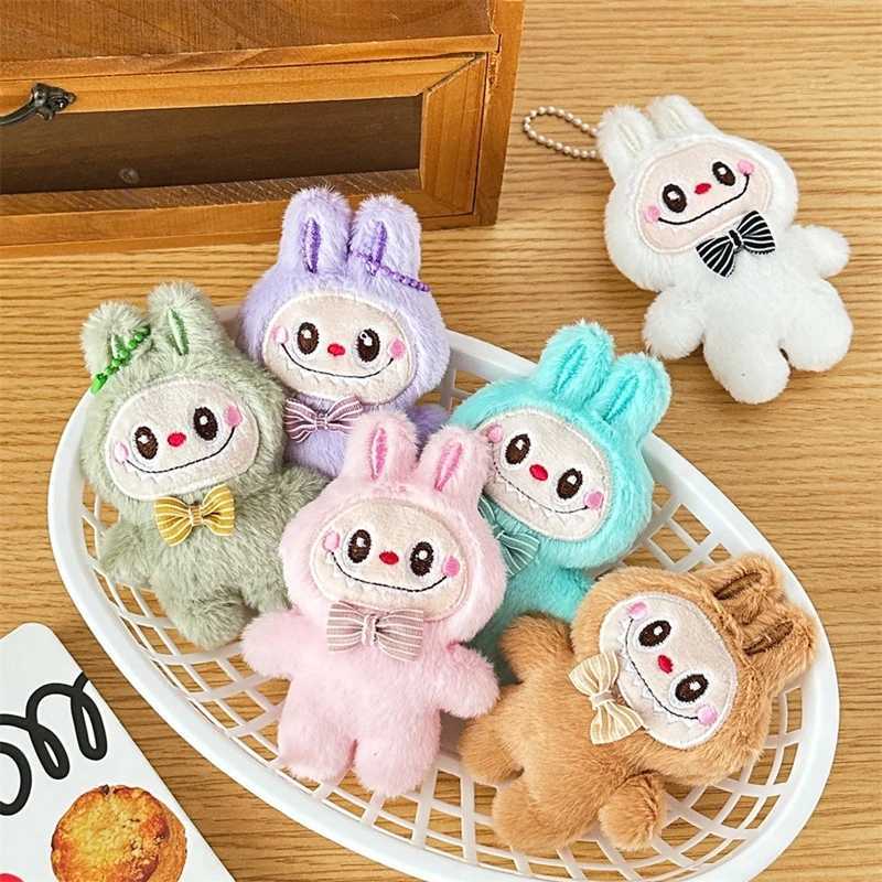 Cute Labubu Pendant Phone Chain Hanging Charms Plush Doll Kawaii Cell Phone Keychain for Girl Backpack Bag Pendant Gift XJ250602