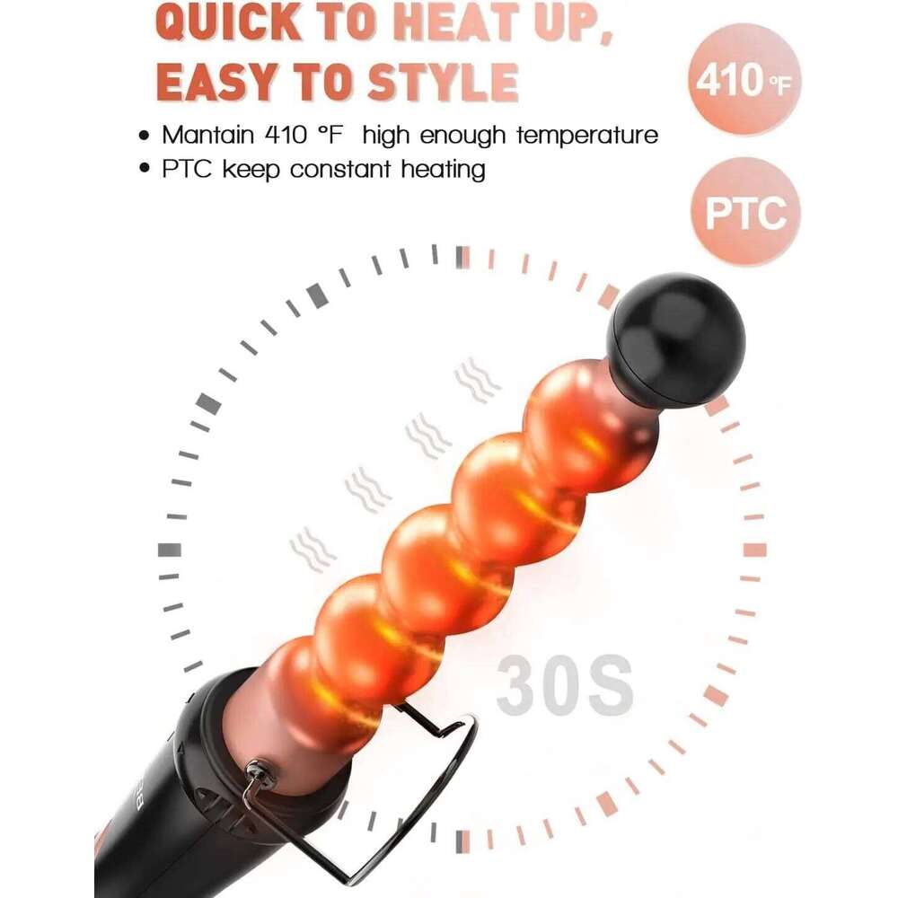 BESTOPE PRO 5 in 1 Set - Curling Iron with Interchangeable Barrels, Hair Curler Wand for Hairstyle