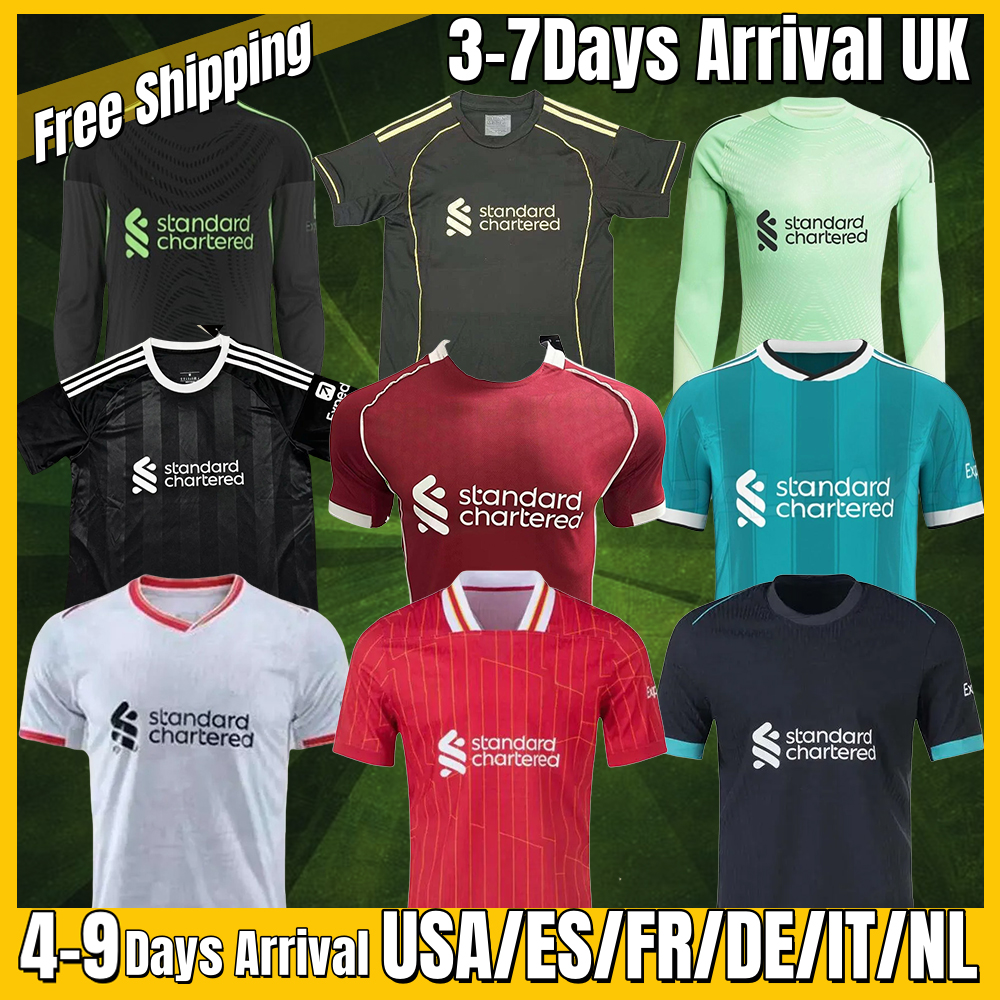 xxxl 4xl 24 25 26 Szoboszlai soccer jerseys jersey goalkeeper dark gray Darwin 2024 2025 2026 Robertson Salah football shirts Adult kids wiht socks unifo S-4XL