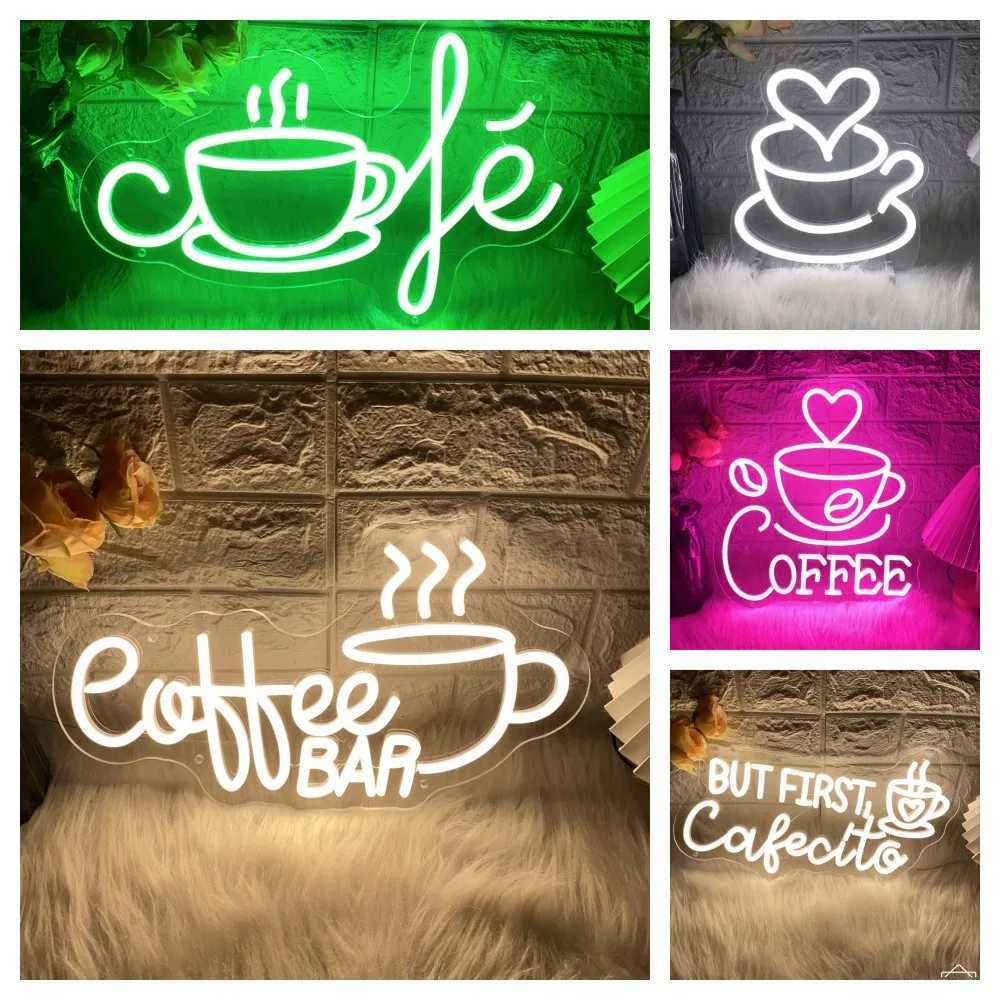 Coffee Bar Neon LED Sign Cafe Pantry Neon Lights USB Coffee Shop Room Decor Signs For Pantry Cafe Bar Decoration Neon Lamps XJ250602