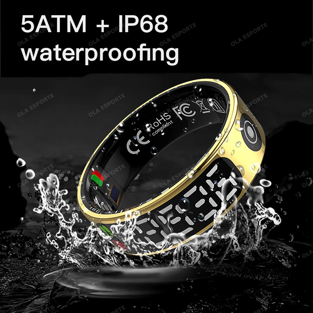 2025 For Ring Smart Touch Disaply Screen Ring Gesture Video Health Monitor 5ATM Waterproof SmartRing Men Women 250526