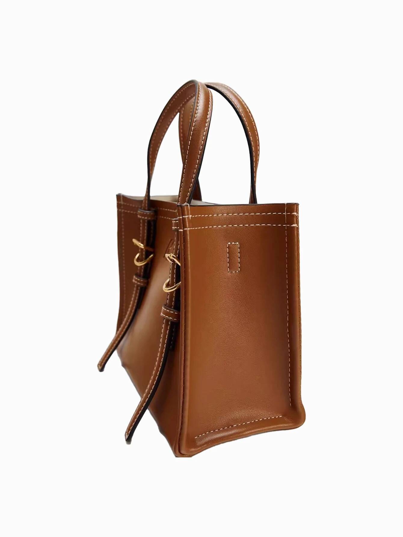 Cross border 2024 brown yellow handbag autumn new product, versatile single shoulder crossbody bag for work, commuting, leisure