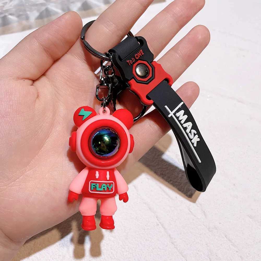 Lightning Bear Keychain Fashion Cartoon Cute Astronaut Bear Doll Bag Pendant Accessories Large Couple Jewelry Gifts Birthday XJ250602