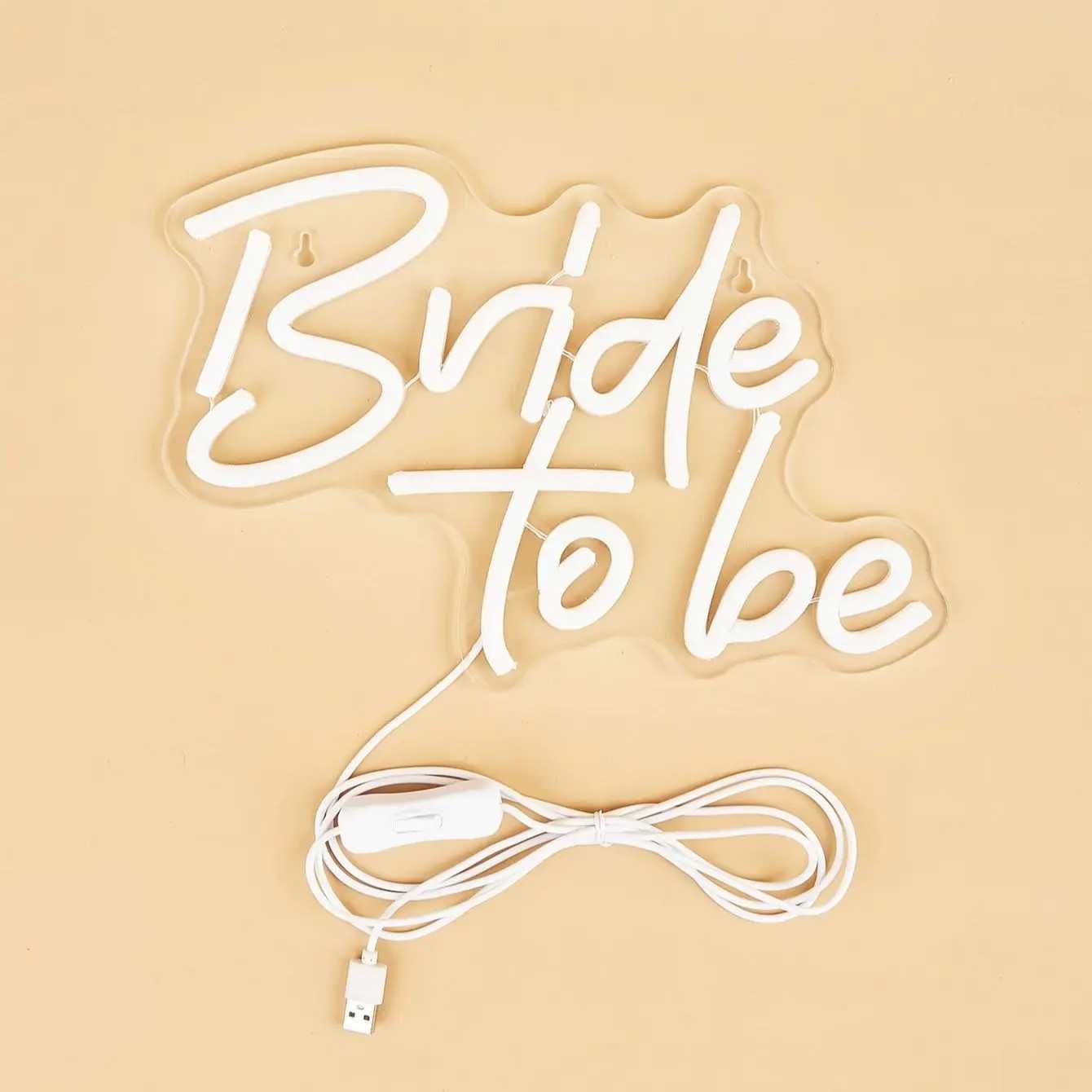 Chi-buy LED Neon Bride To Be USB Powered Neon Signs Night Light 3D Wall Art Game Room Bedroom Party Decor Lamp Signs XJ250602