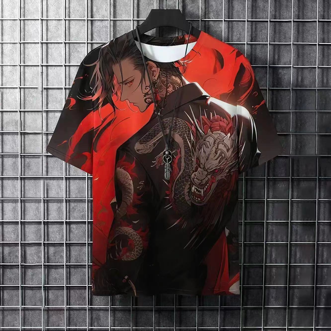 2025 Summer New Men's T-shirt New Summer Men's Round Neck Printed Fashion T-shirt Fashion Short Sleeve Casual Designer Loose Popular Top