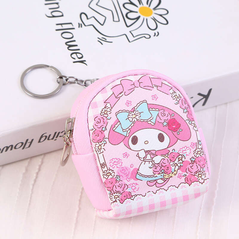 Cute Small Coin Purse Ins Style, Hangable on Backpack, Cartoon Creative Design, Mini Earphone Key Storage Bag
