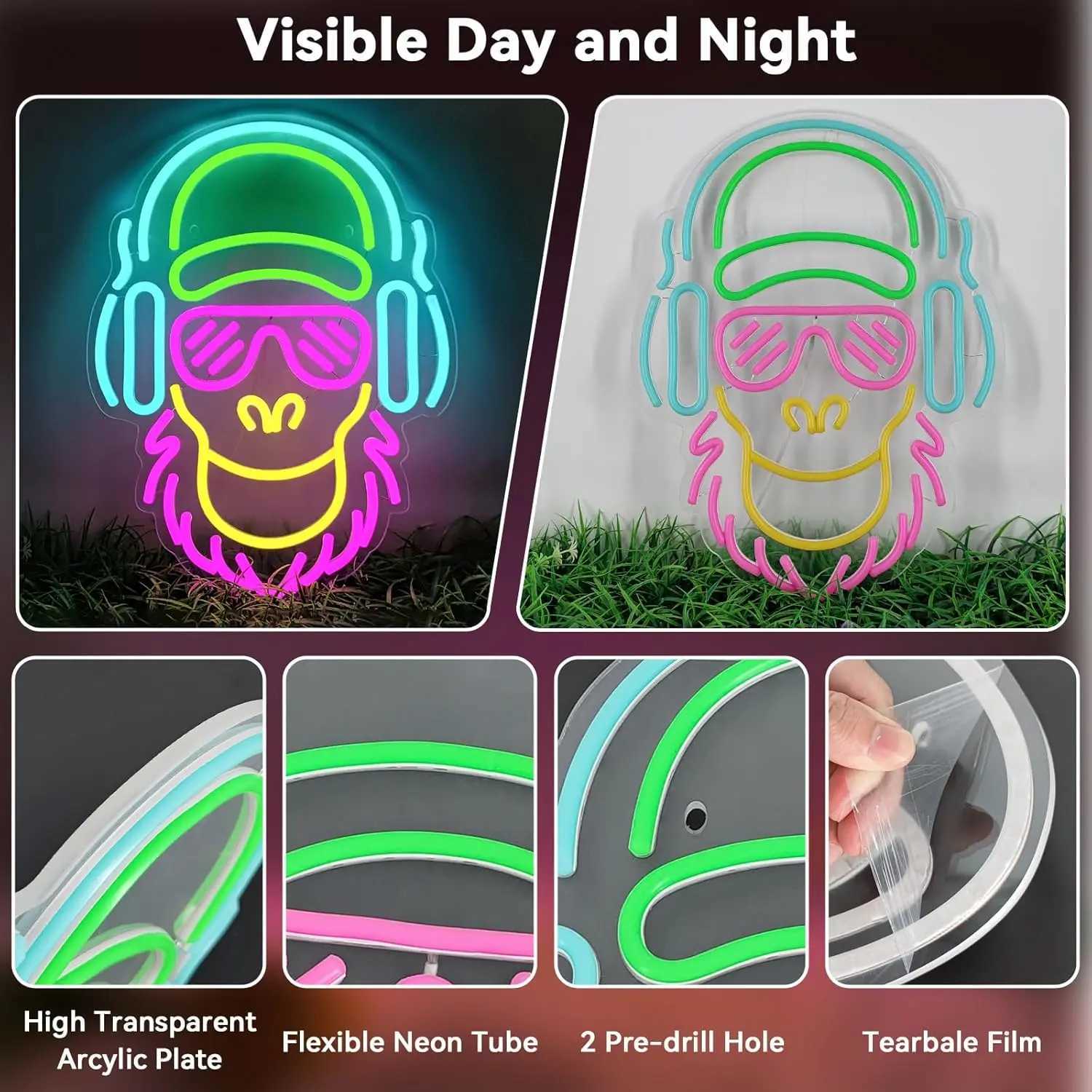 Neon Sign For Wall Decor Neon Light For Gaming Room LED Light Up Sign For Bedroom Living Room USB Neon Lights Signs For Gifts XJ250602